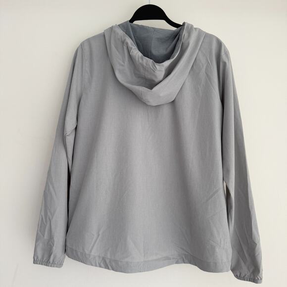 Vuori Outdoor Trainer Shell Jacket Womens Large Gray Lightweight Full Zip Hooded - Picture 6 of 11